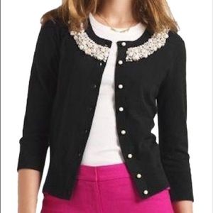 {kate spade} “Kati” Pearl Neckline Cardigan